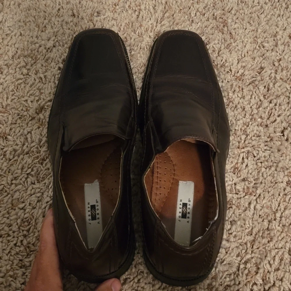 Joseph Abboud Men's Brown Leather Loafers Size 8.5M